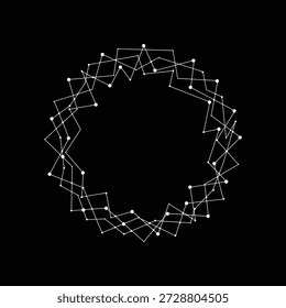 Globe with Lines and Dots Connection Concept, Global Network and Digital Communication Design, World Map Technology Illustration