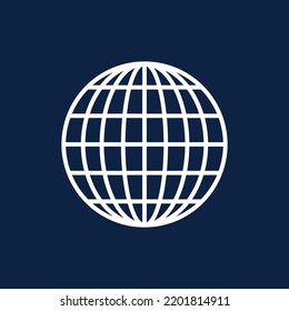 Globe lines icon. Earth symbol simple flat vector.