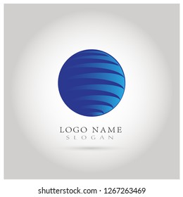 Globe & Lines Sphere Logo. Symbol & Icon Vector Template