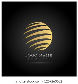 Globe & Lines Sphere Logo. Symbol & Icon Vector Template
