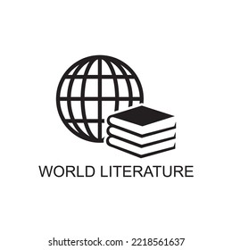 globe literature icon , education icon