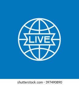 Globe mit dem Symbol der Livemarke.