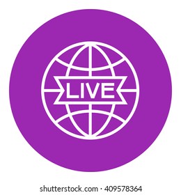 Globo con icono de la línea de signos en vivo.
