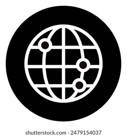 globe location icon and logo