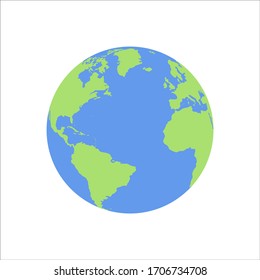 globe with location icon on a white background