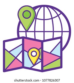 
Globe with location markers symbolising global logistics
