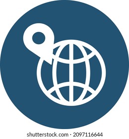 Globe location Vector icon which is suitable for commercial work


