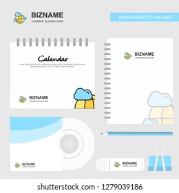 Globe  Logo, Calendar Template, CD Cover, Diary and USB Brand Stationary Package Design Vector Template