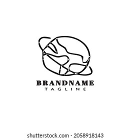 globe logo cartoon icon design template black modern isolated illustration
