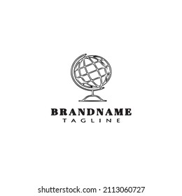 Logo-Cartoon-Symbol-Design-Vorlage schwarz, moderne einzelne Vektorgrafik