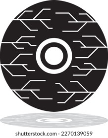 Globe logo with circuit board pattern.