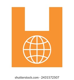Globe Logo combine with letter H vector template