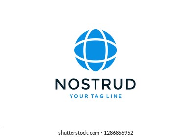Globe logo desigb concept. Universal globe design.