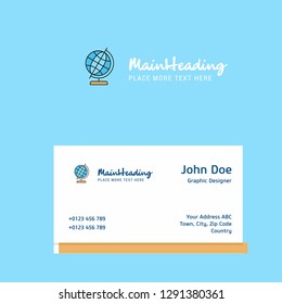 Globe logo Design with business card template. Elegant corporate identity. - Vector