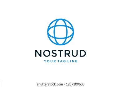 Globe logo design concept. Universa globe design.