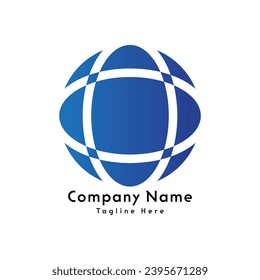 Globe logo design icon vector