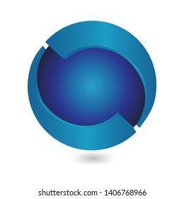 Globe logo design for international business of global technology industries.