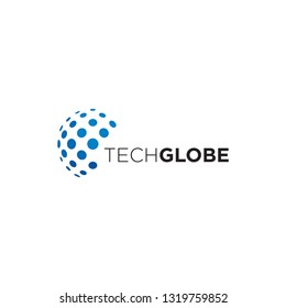 Globe Logo Design related to global industries, technology and international business