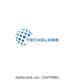 Globe Logo Design related to global industries, technology and international business