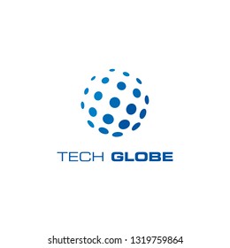 Globe Logo Design related to global industries, technology and international business