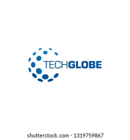 Globe Logo Design related to global industries, technology and international business