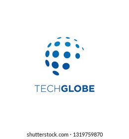 Globe Logo Design related to global industries, technology and international business