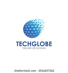 Diseño del logotipo del globo relacionado con las industrias mundiales