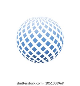 Globe logo design. Round shape. Vector illustration.