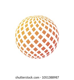Globe logo design. Round shape. Vector illustration.