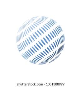 Globe logo design. Round shape. Vector illustration.