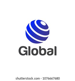 Globe logo design template