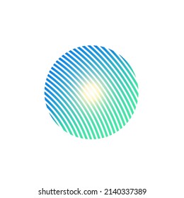 globe logo design template with gradient color line