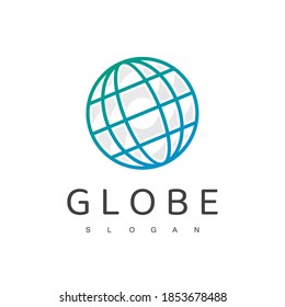 Plantilla de diseño de logotipo de Globe, icono de globo