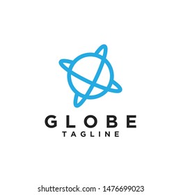 Globe logo design template illustration