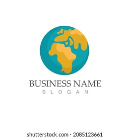 globe logo design template  vector globe design template