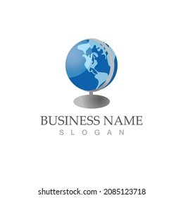 globe logo design template  vector globe design template