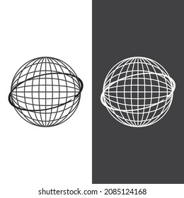 globe logo design template  vector globe design template