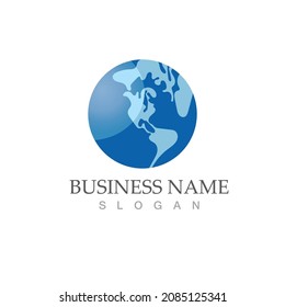 globe logo design template, vector globe design template