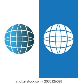 globe logo design template, vector globe design template