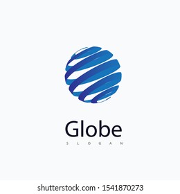 Globe Logo Design Vector Isolated On White Background