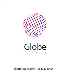 Globe Logo Design Vector Isolated On White Background