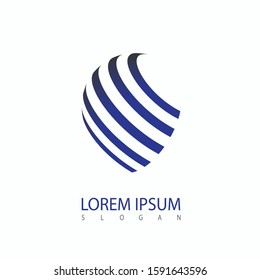 Globe Logo Design Vector Isolated on white Background