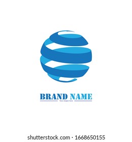 Globe Logo Design Vector Isolated On White Background