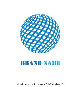 Globe Logo Design Vector Isolated On White Background