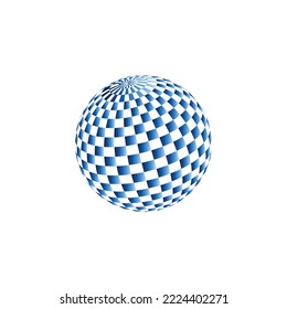 icono de símbolo vector de diseño de logotipo de globo. icono de globo con puntos