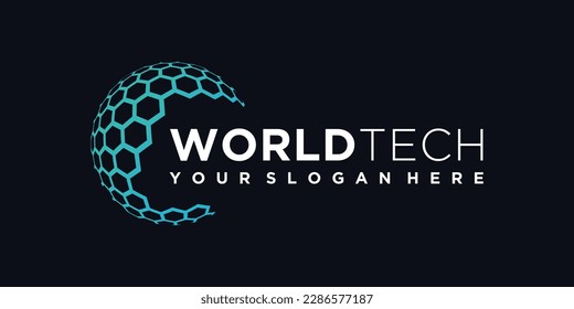 Globe logo design vector symbol icon Premium Vector
