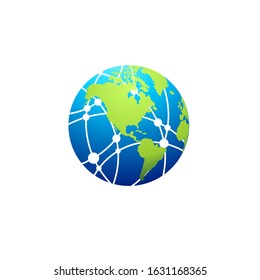 globe logo design vector template
