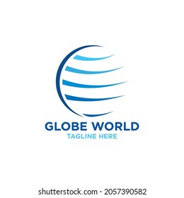 globe logo design vector template