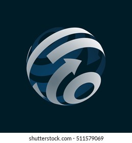 Globe Logo Element symbol of Globalization. .