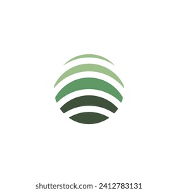Logo de Globe con estilo de franja verde y minimalista